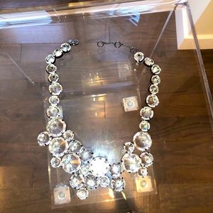 Clear crystal cluster necklace